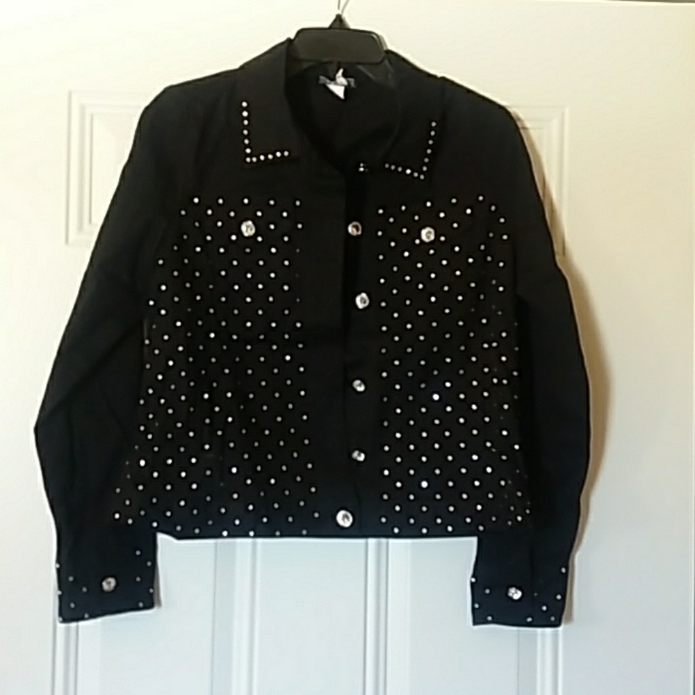 Get Lucky brand.Beautiful new black jacket. Bling!